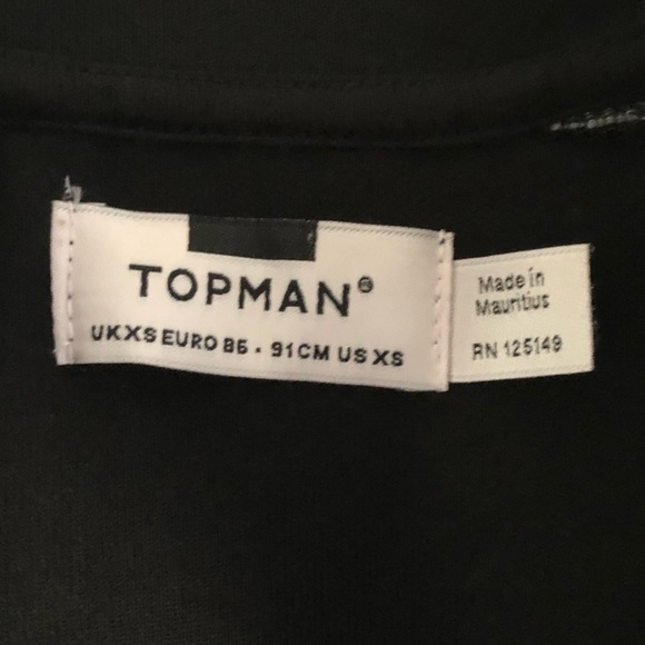 TOPMAN Black Bomber Plaid Panel Zip Front Jacket Unisex XS - Picture 10 of 11